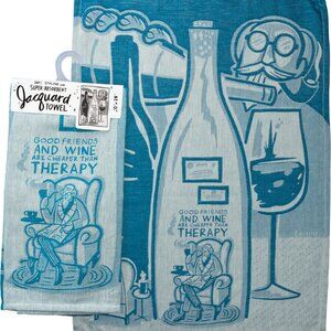 New Cotton Jacquard Kitchen Dishtowel Denim Blue